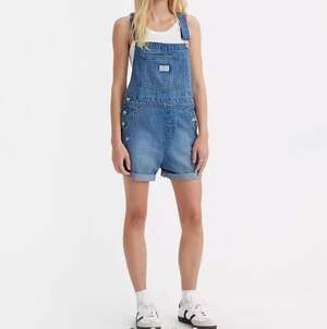 NWT Levi's Women's Vintage Shortalls Medium Wash Denim Overalls size M